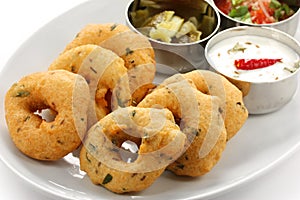 Vada, indian snack food photo