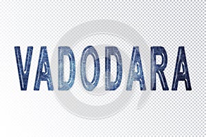 Vadodara lettering, Vadodara milky way letters, transparent background