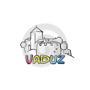 Vaduz beautiful sketched icon