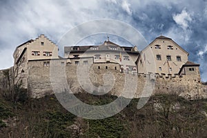 Vaduz liechtenstein castle on cloudy day