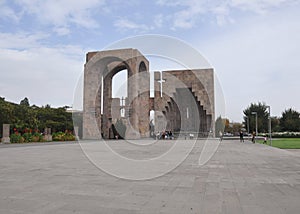 VAGASHAPAT, ARMENIA - OCTOBER 13, 2016: Main gate. Entrance to the Etchmiadzin Monastery