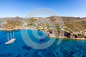 Vagia beach in Patmos, Greece