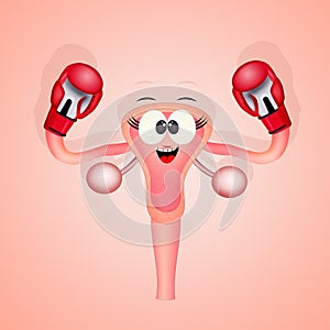 Vagina with boxing glove