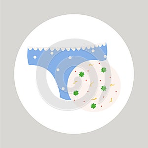 Vaginal infection, venereal disease concept. Ginecological disorder. Zoom circle showing problem with bacterias, viruses photo