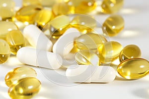 Vaginal probiotic and primrose oil capsules photo