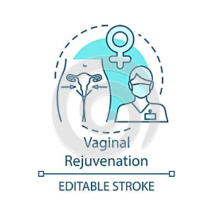 Vaginal rejuvenation concept icon photo