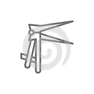 Vaginal speculums, dilator line icon.