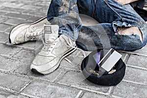 Vagrant on the street