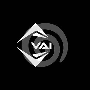 VAI abstract technology logo design on Black background. VAI creative initials letter logo concept