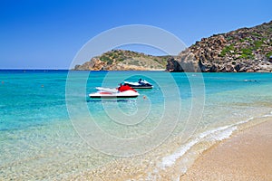 Vai beach with blue lagoon on Crete