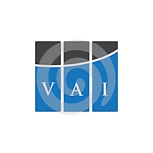 VAI letter logo design on WHITE background. VAI creative initials letter logo concept. VAI letter design