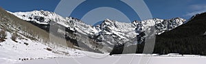 Vail Colorado Piney River Rocky Mountain Snow Pano