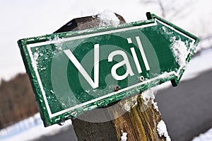 Vail road sign photo