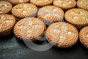 Vainilla baked cookies photo