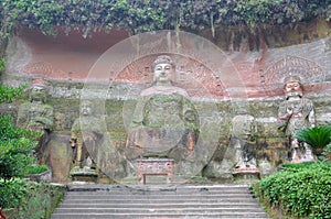 Vairocana Buddha in the cave, Leshan, China