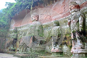 Vairocana Buddha in the cave in Leshan, China