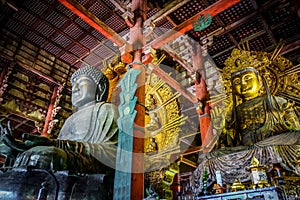 Vairocana buddha in Daibutsu-den Todai-ji temple, Nara, Japan