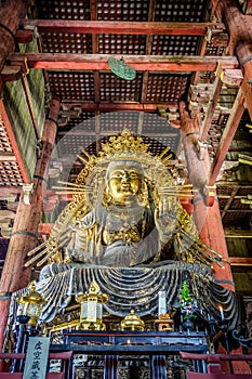 Vairocana buddha in Daibutsu-den Todai-ji temple, Nara, Japan