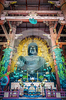 Vairocana buddha in Daibutsu-den Todai-ji temple, Nara, Japan