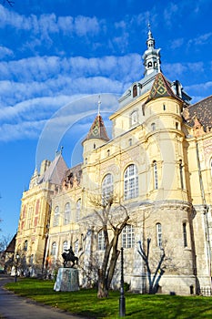 Picturesque Vajdahunyad Castle Budapest city Hungary