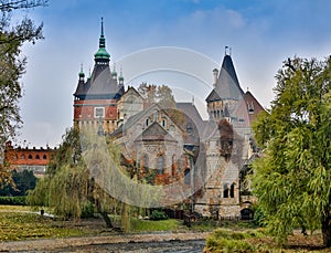 Vajdahunyad Castle in the Budapest park Varoshliget.