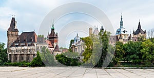 Vajdahunyad castle panoramic view - Budapest, Hungary