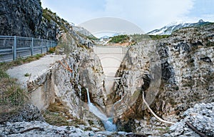 Vajont Dam in Povince Belluno. Veneto photo