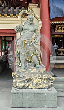 Vajrayana guardian outside Buddha Tooth Relic Temple, Singapore