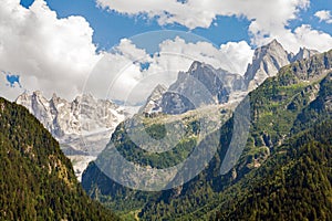 Val Bondasca - View of the Sciore, Pizzo Cengalo and Badile da Soglio - Year 2013