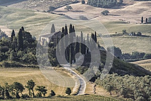 Val d`Orcia countryside in Italy