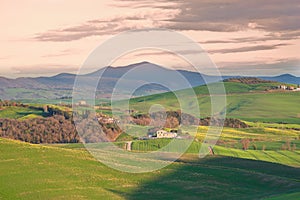 Val D\'orcia countryside landscape in springtime