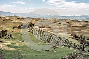 Val d`Orcia landscape, Tuscny, Italy