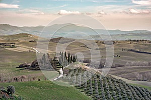 Val d`Orcia landscape, Tuscny, Italy