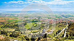 The Val di Chiana, an alluvial valley in Tuscany, Italy