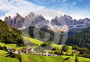 Val di Funes, Trentino Alto Adige, Italy. The great autumnal col