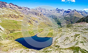 Val Grosina - Val di Sacco - Valtellina IT - Lakes of Malghera - Aerial view photo