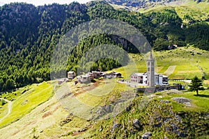 Val Grosina Orientale - Valtellina IT - Borgo di Eita 1700 mt. - Aerial view