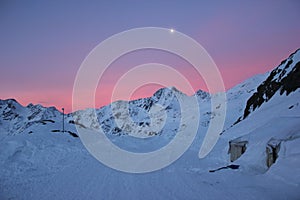 Val Senales refugee winter in Italy