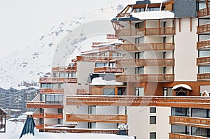 Val Thorens after heavy snowfall