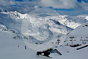 Val Thorens is located in the commune of Saint-Martin-de-Belleville in the Savoie dÃ©partement