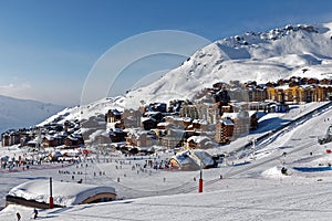 Val Thorens is located in the commune of Saint-Martin-de-Belleville in the Savoie dÃ©partement