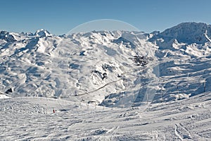 Val Thorens from the top of La Masse photo