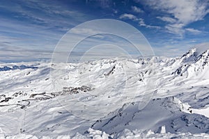 Val Thorens viewed from Cime Caron peak