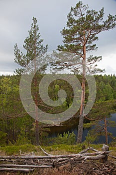 Valaam. View from the mountain Eleon