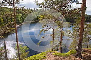 Valaam. View from the mountain Eleon