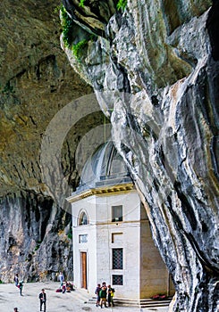 Valadier temple under a stone roof