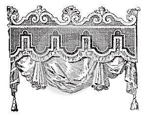 Valance, vintage engraving