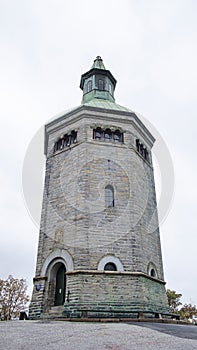 Valberg Fire Watch Tower, Stavanger, Norway, historic landmark, initially built as a defense facility to safeguard the town