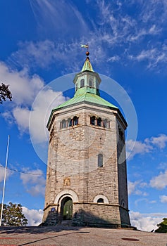 Valberg watchmen tower (1853) in Stavanger, Norway photo