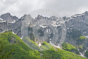 Valbona mountains in Albania